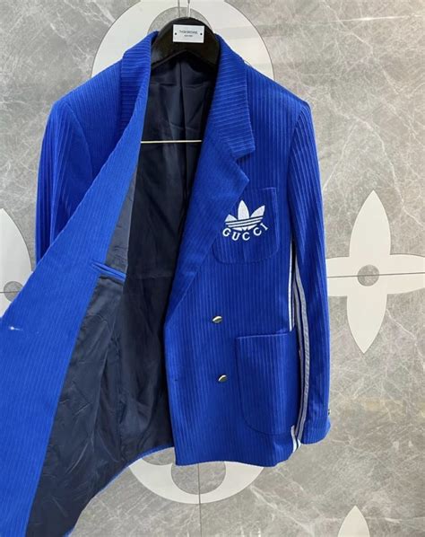 gucci adidas blue jacket|gucci men's jackets.